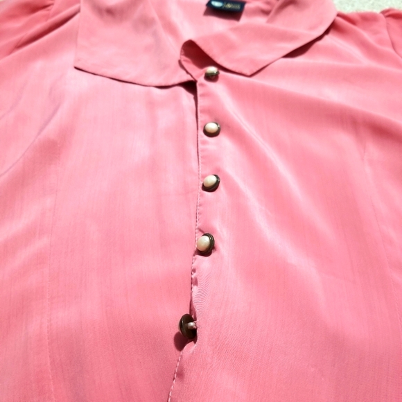 Pink Collared Vintage Blouse - Picture 2 of 5